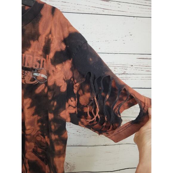 Harley Davidson Tie Dye San Diego Grunge Biker Motorcycle T-shirt Men's Sz XL - Picture 8 of 9